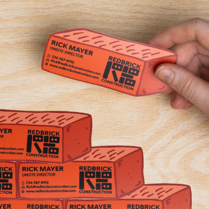 Business card brick-like